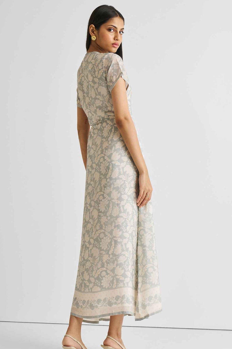 Maxi Florals Vintage Wrap Dress