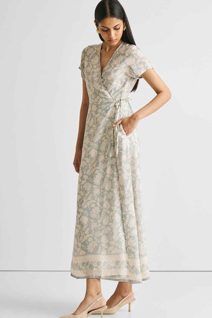 Maxi Florals Vintage Wrap Dress